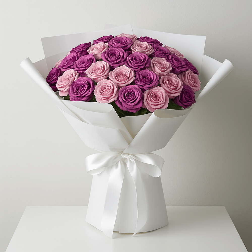Bouquet Rose Rosa e Viola - DELUXY