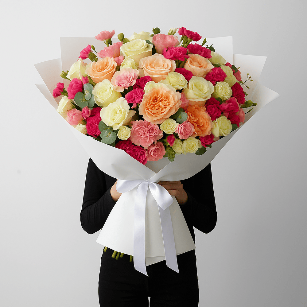 MAXI Bouquet Rose Colorate - DELUXY