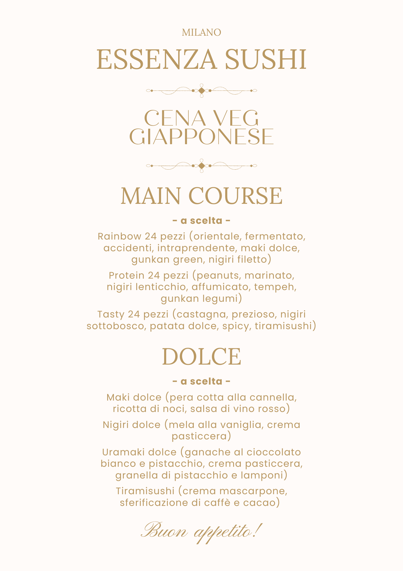 Cena Giapponese - Menù Vegan (2 Persone)