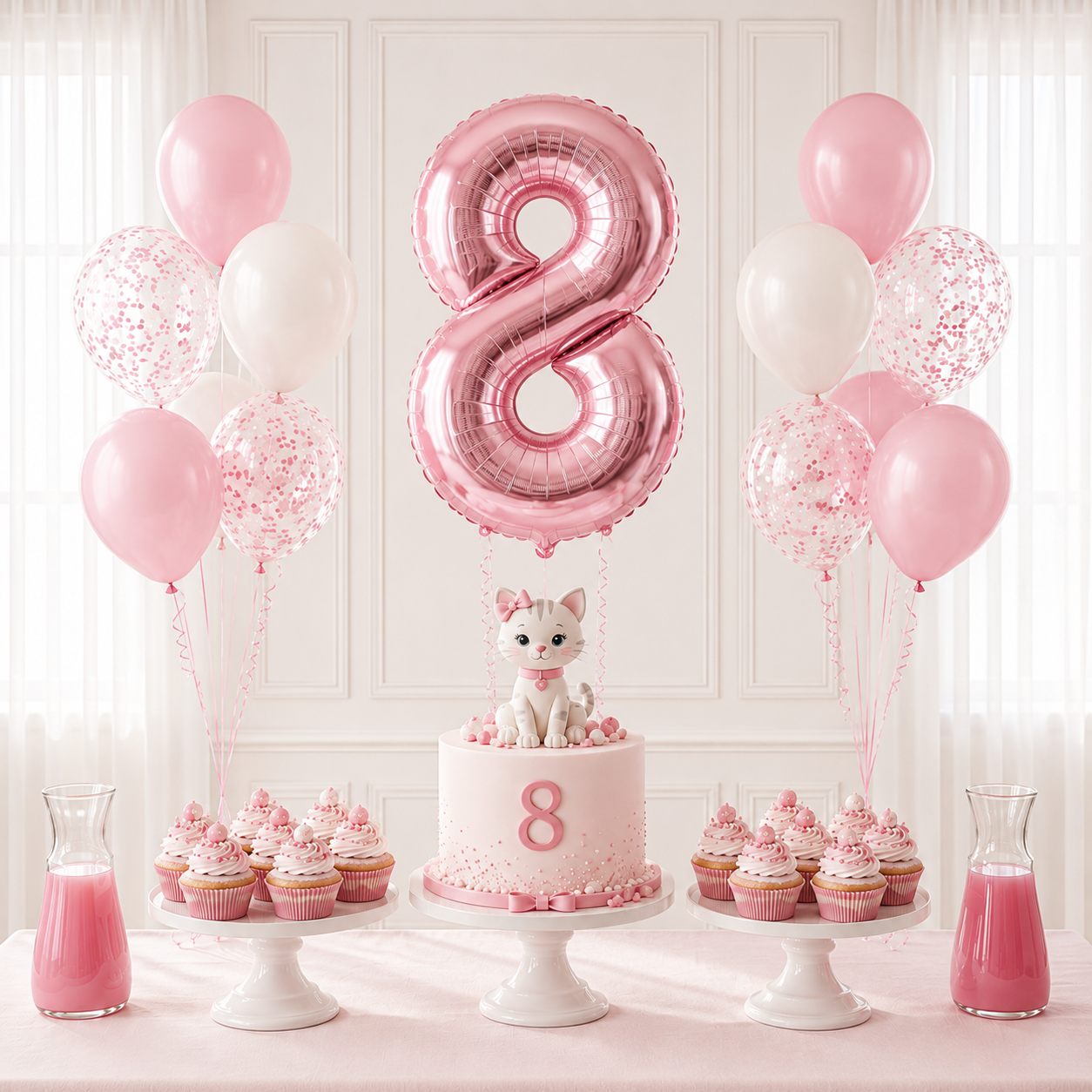 House Party - Compleanno bambini con torta, cupcake e palloncini