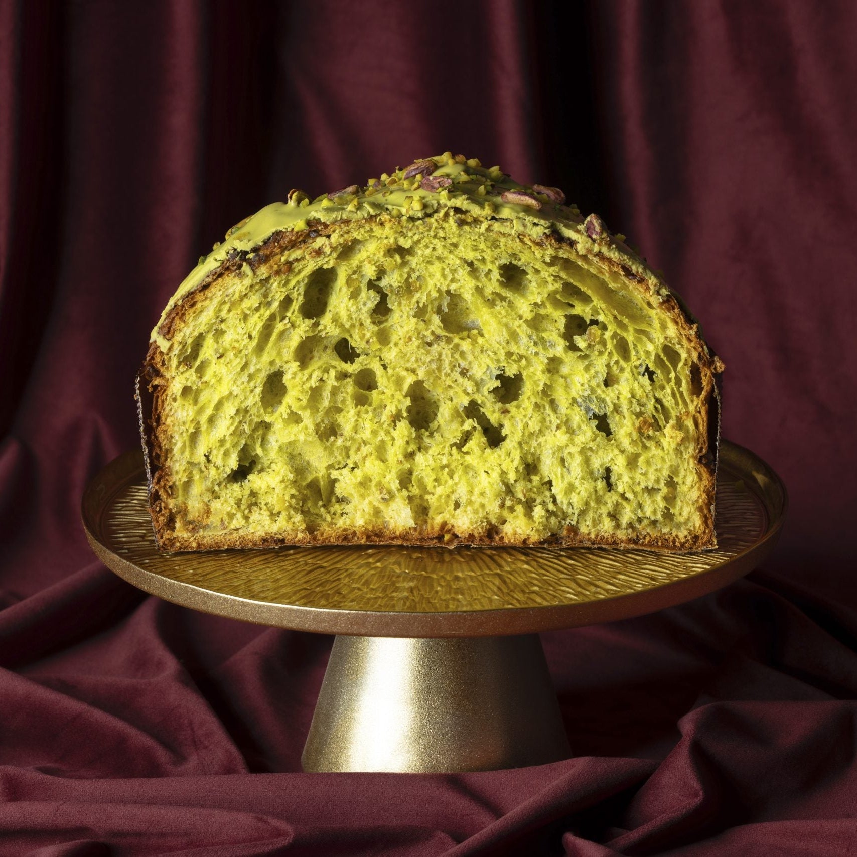 Pistachio and White Chocolate Panettone