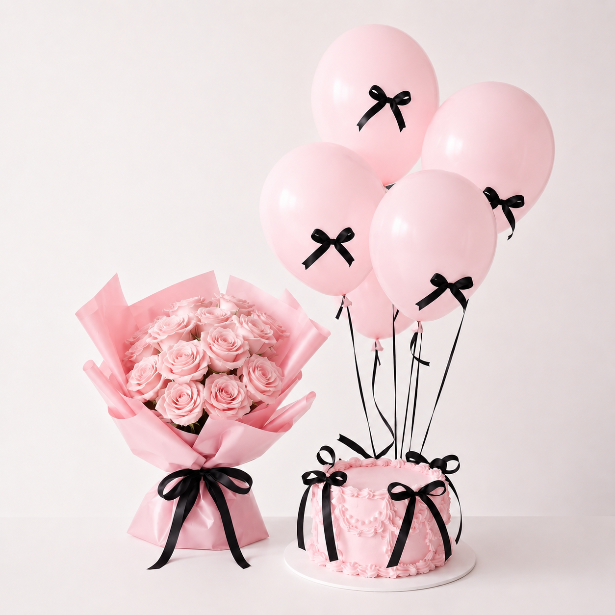Set Vintage Party - Torta, Palloncini e Bouquet