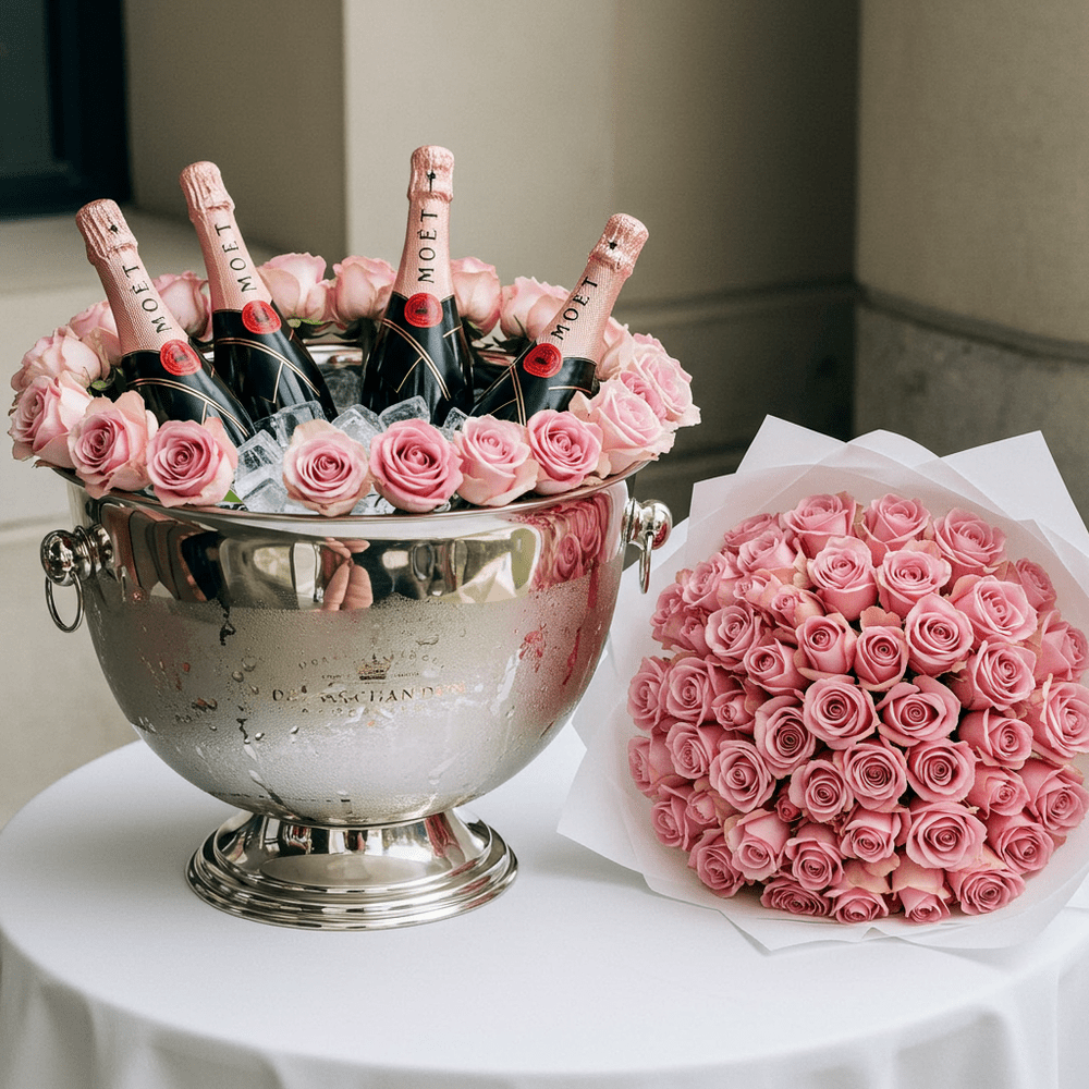 Bouquet & Champagne Rosé - DELUXY