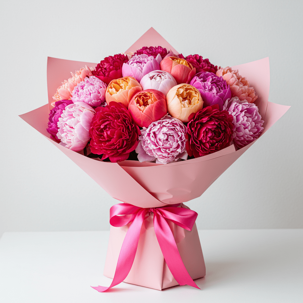 Mazzo di Peonie Colorate