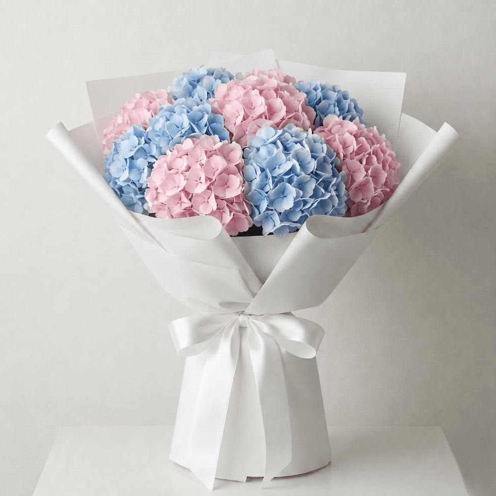 Bouquet Ortensie Rosa e Blu - DELUXY