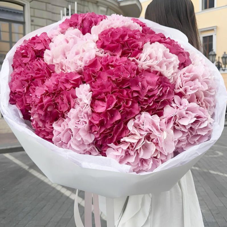 Bouquet Ortensie Rosa e Fucsia - DELUXY