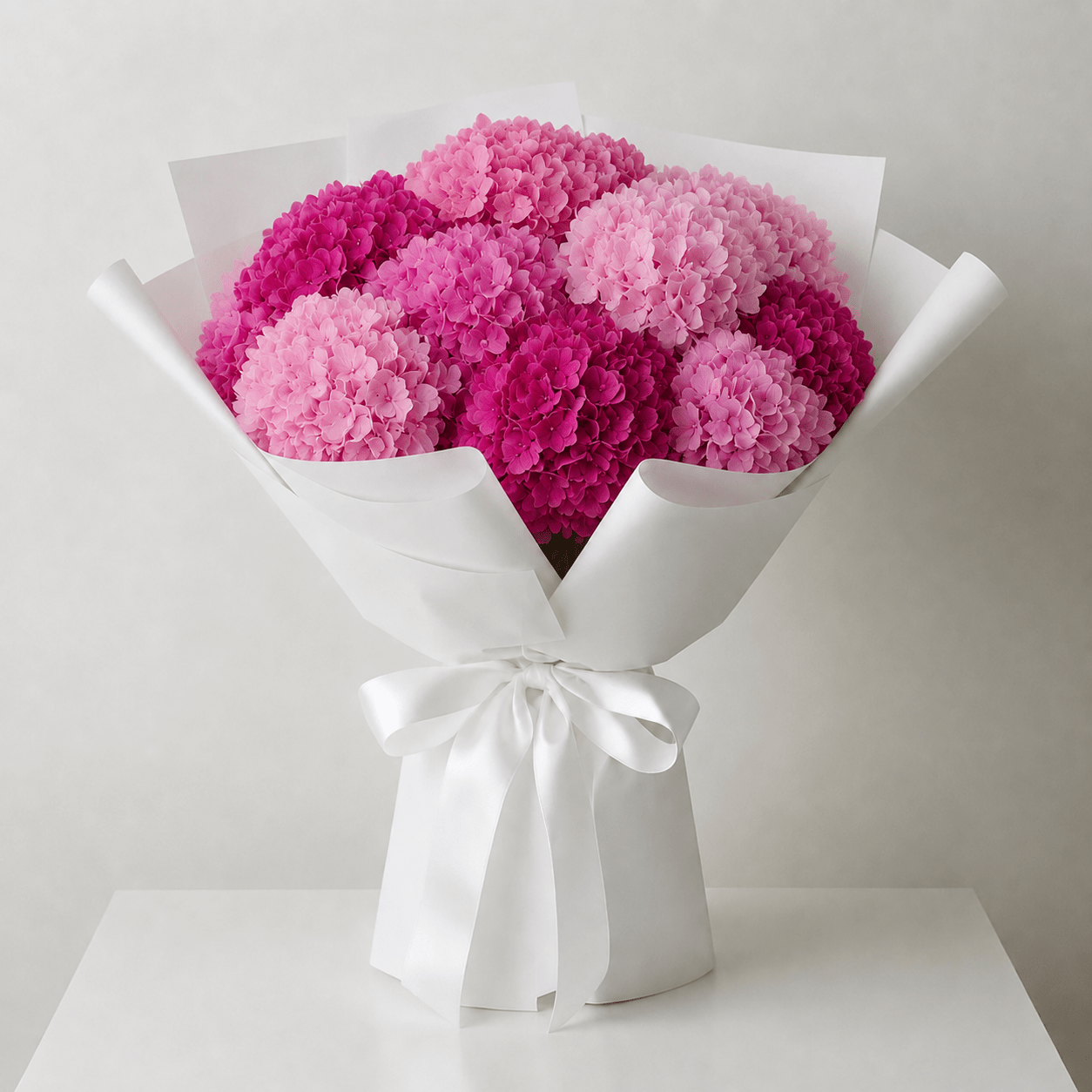 Bouquet Ortensie Rosa e Fucsia - DELUXY