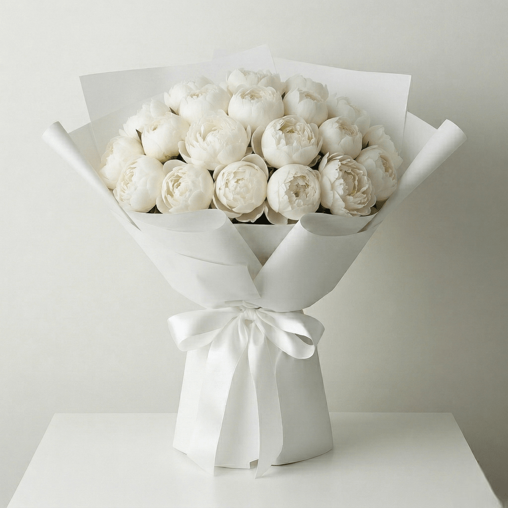 Bouquet Peonie Bianche - DELUXY