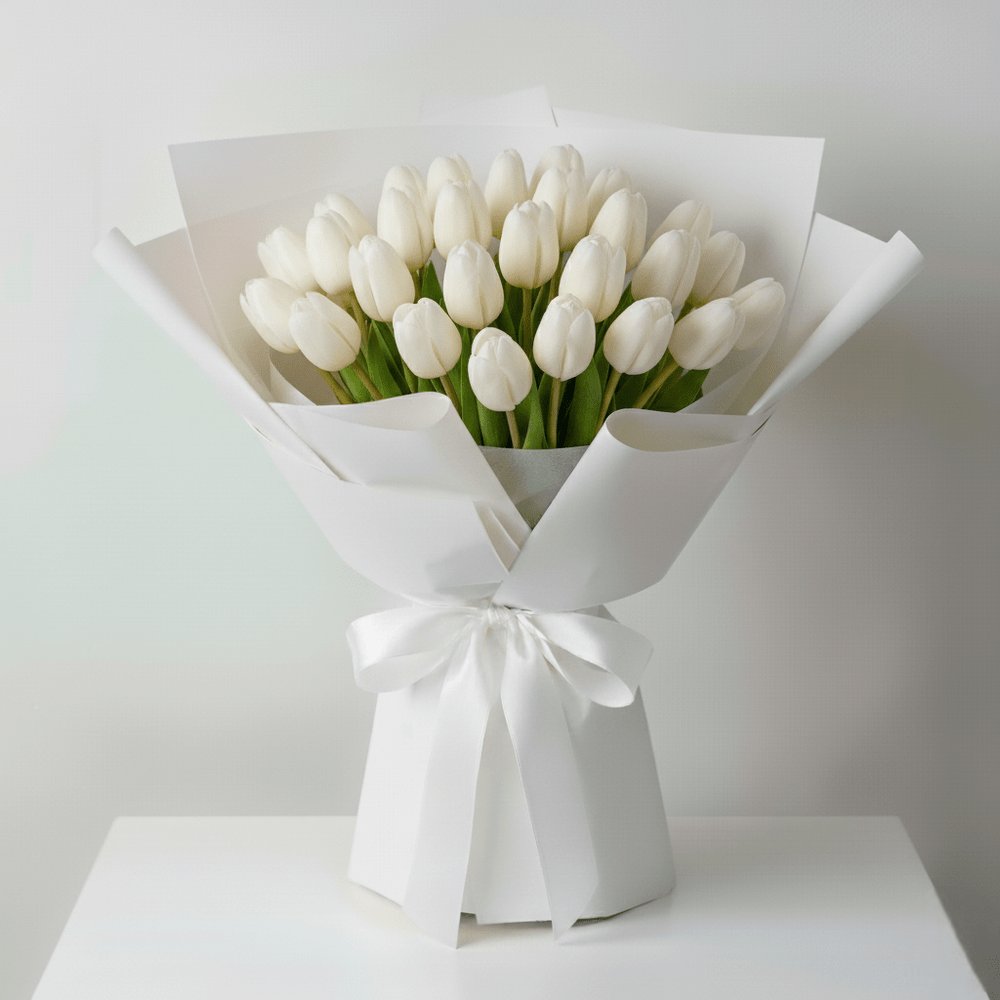 Bouquet Tulipani Bianchi – Fiori, Deluxy, vista 2