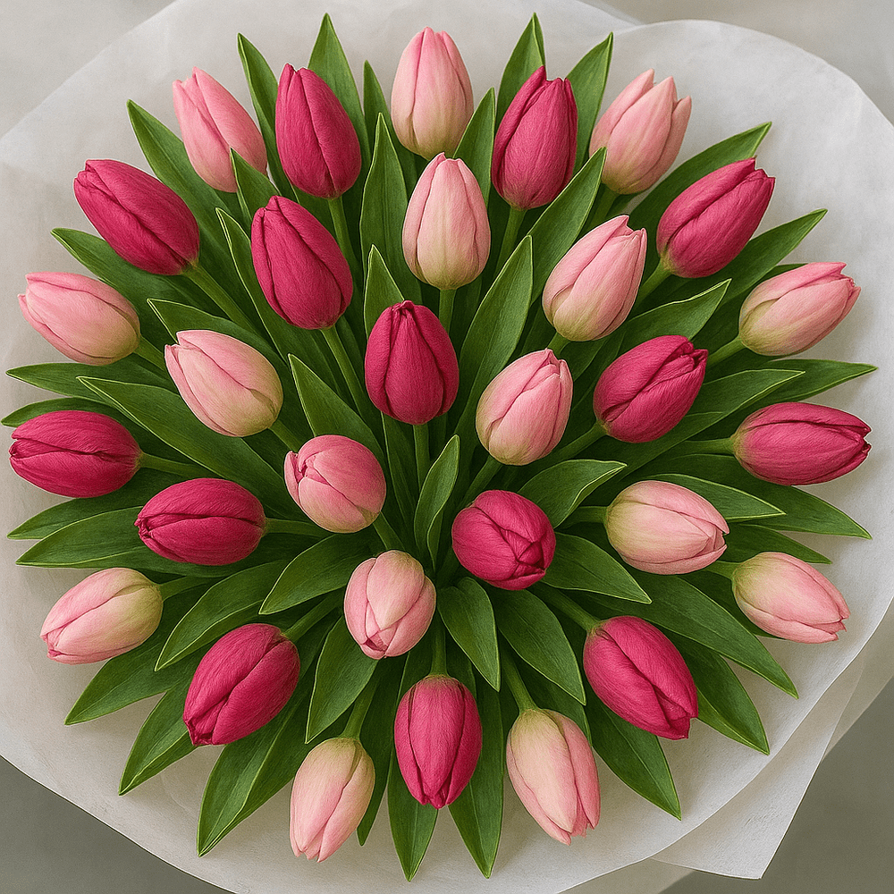 Bouquet Tulipani Rosa e Magenta - DELUXY