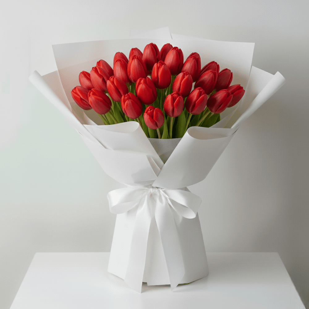 Bouquet Tulipani Rossi – Fiori, Deluxy, vista 2