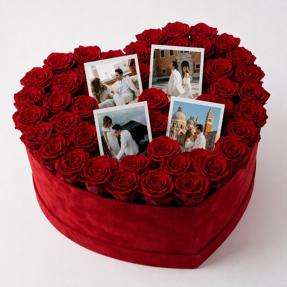 Cappelliera Cuore Rose Rosse e Polaroid - DELUXY
