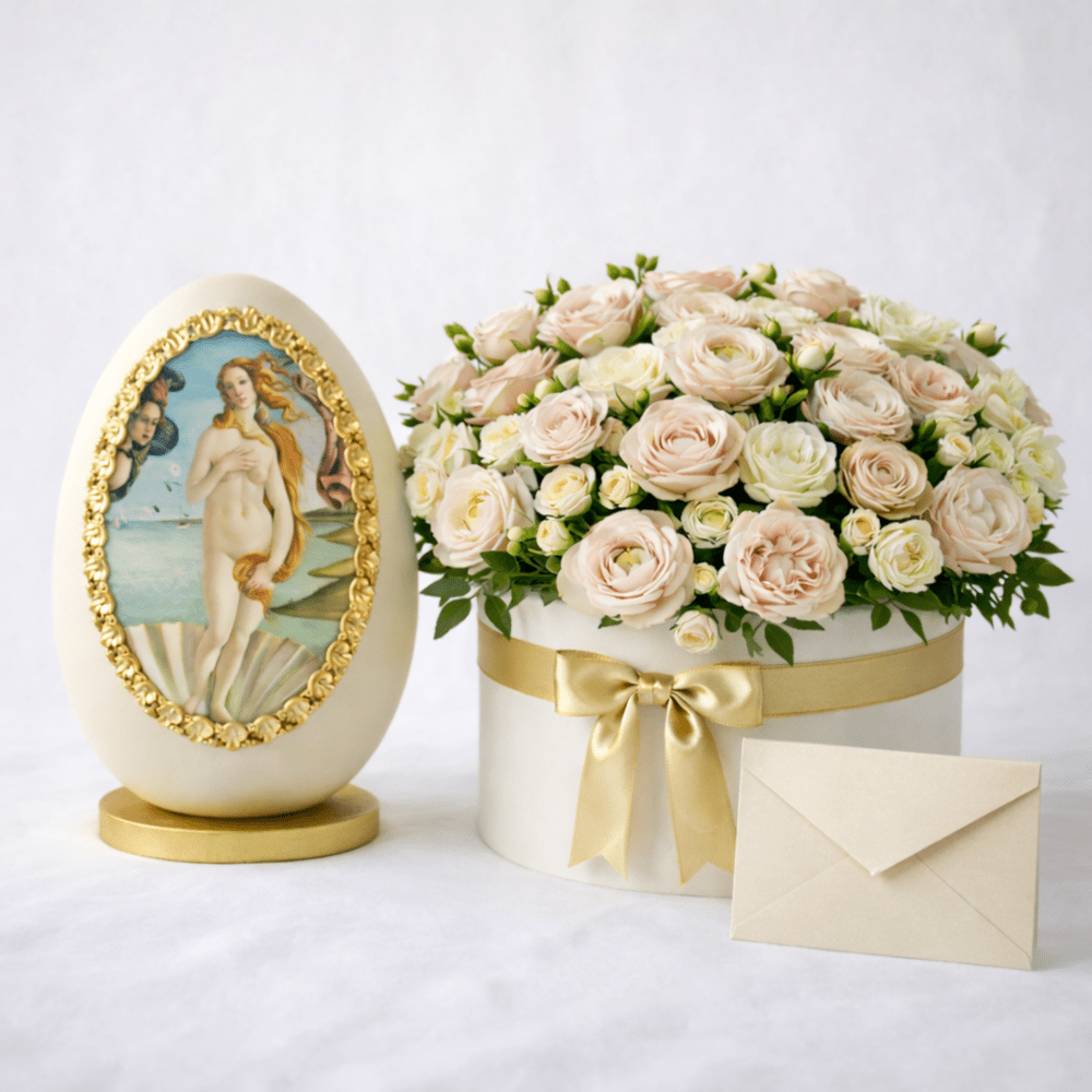 Cappelliera e Uovo di Pasqua Botticelli - Nascita di Venere - DELUXY
