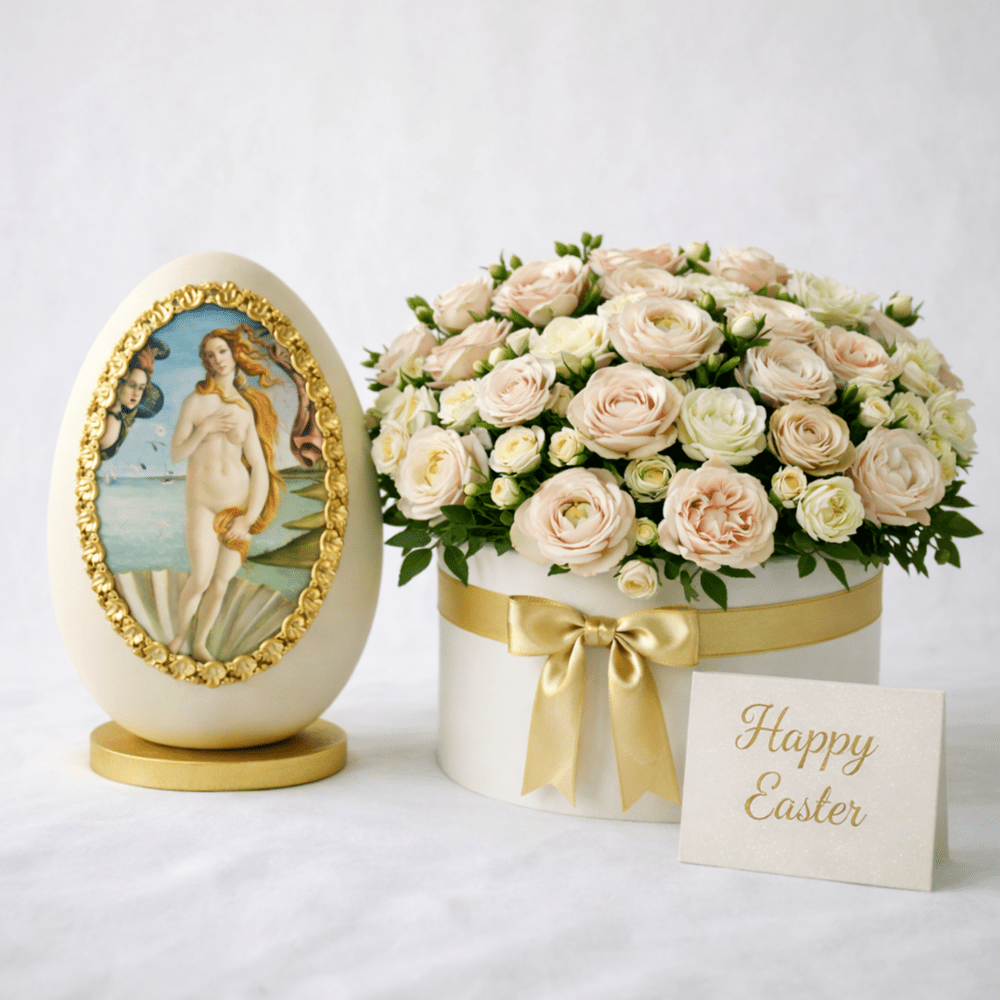 Cappelliera e Uovo di Pasqua Botticelli - Nascita di Venere - DELUXY