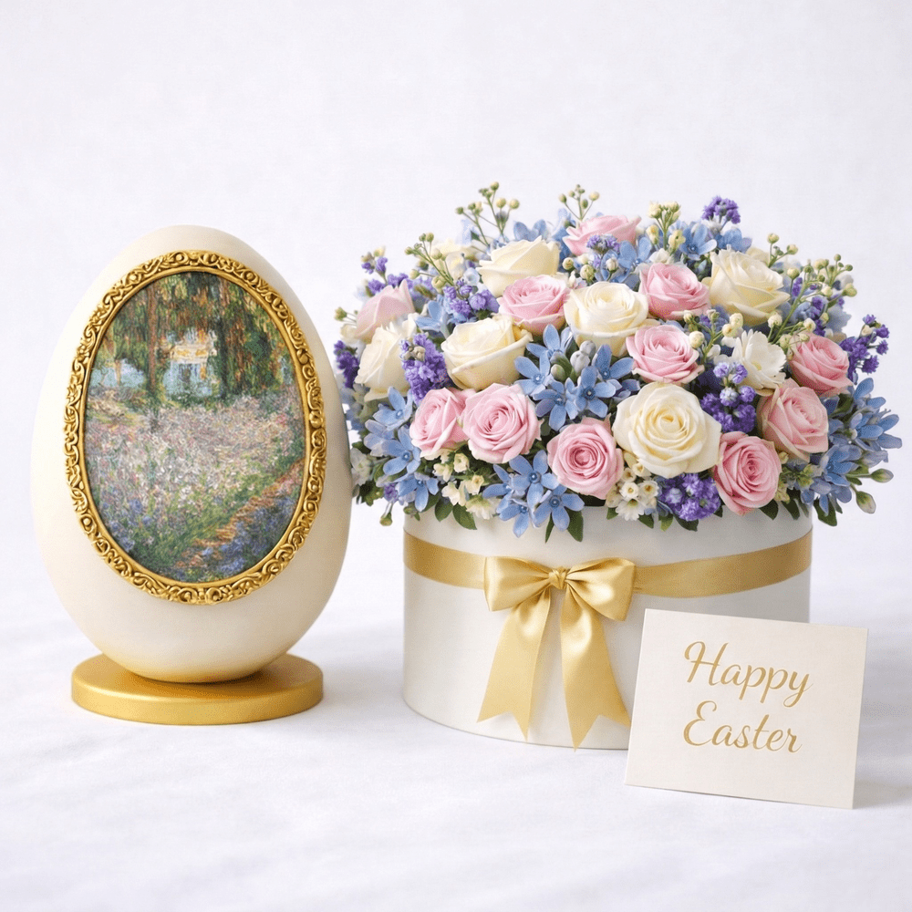 Cappelliera e Uovo di Pasqua Monet - Giardino a Giverny - DELUXY