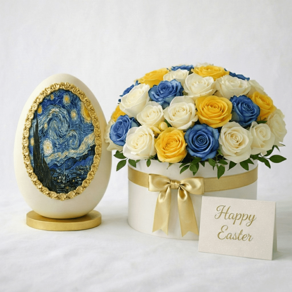 Cappelliera e Uovo di Pasqua Van Gogh - Notte Stellata - DELUXY