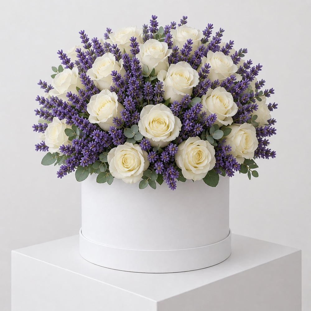 Cappelliera Lavanda e Rose Bianche - DELUXY