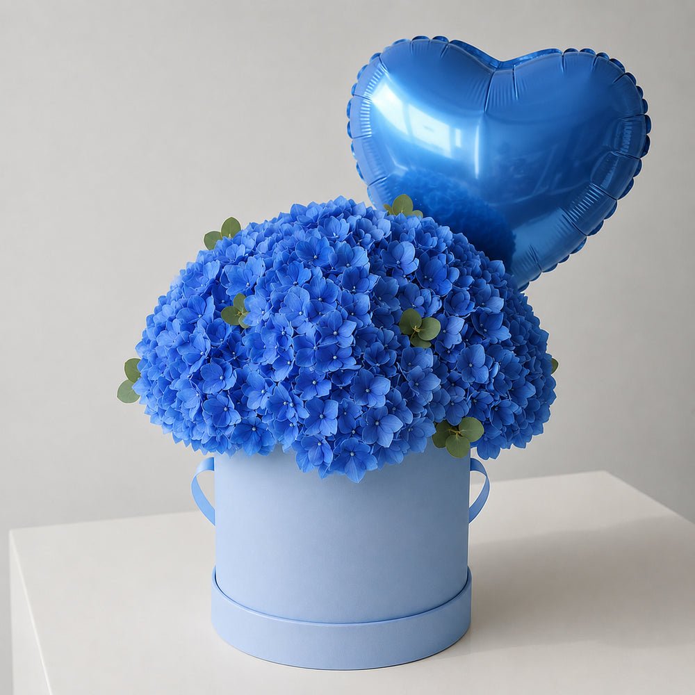 Cappelliera Ortensie e Palloncino BLUE - DELUXY