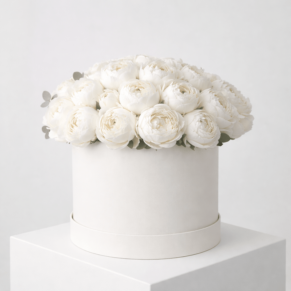 Cappelliera Peonie Bianche - DELUXY