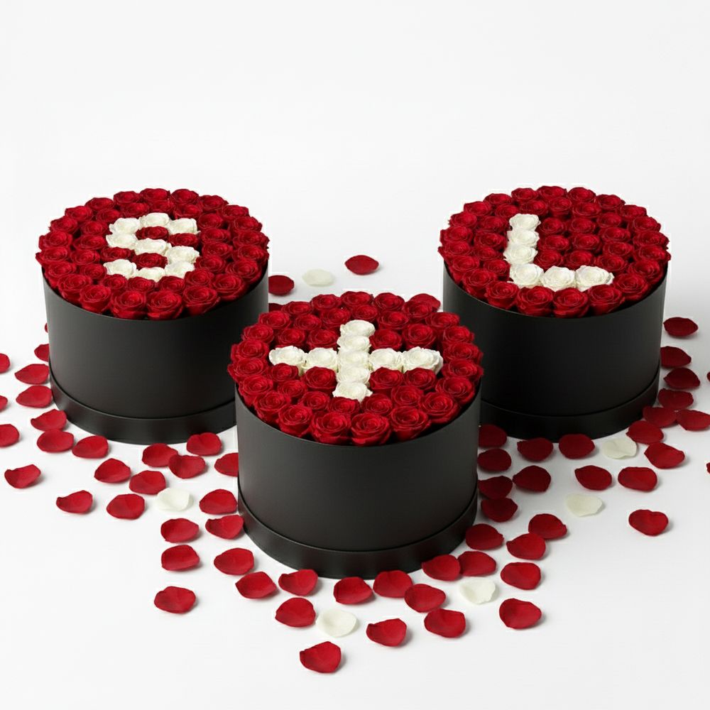 Cappelliera Rose Rosse Lettera Bianca - DELUXY