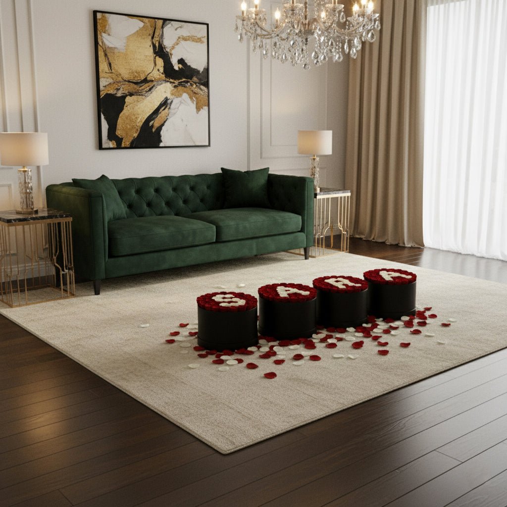 Cappelliera Rose Rosse Lettera Bianca - DELUXY