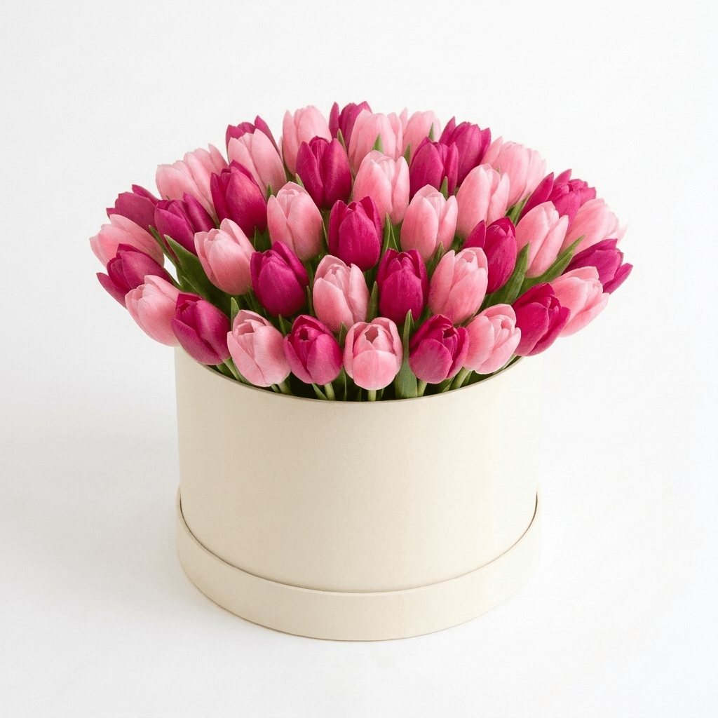 Cappelliera Tulipani Rosa e Magenta - DELUXY