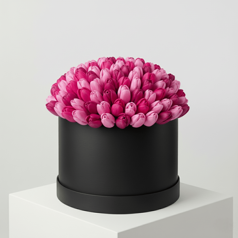 Cappelliera Tulipani Rosa e Magenta - DELUXY