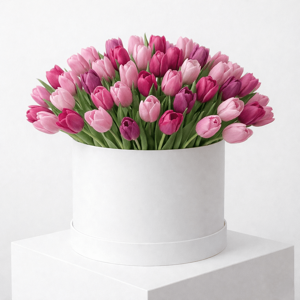 Cappelliera Tulipani Rosa e Magenta - DELUXY