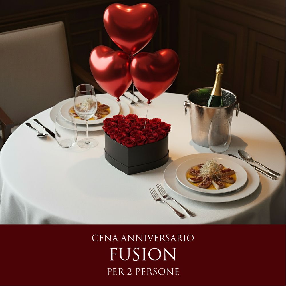 Cena Fusion Anniversario - Menù Carne (2 Persone) - DELUXY