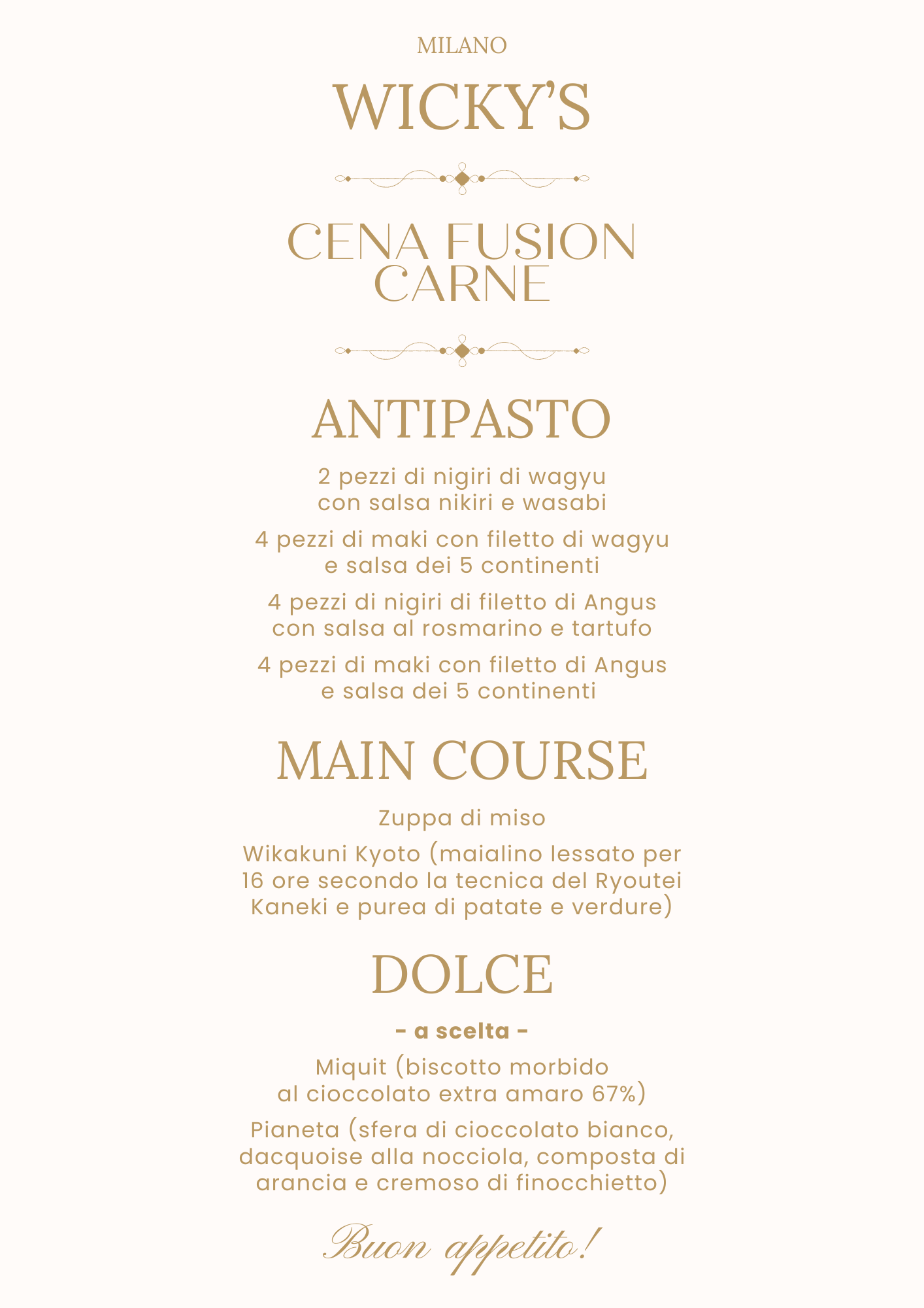 Cena Romantica Fusion - Menù Carne (2 Persone) - DELUXY