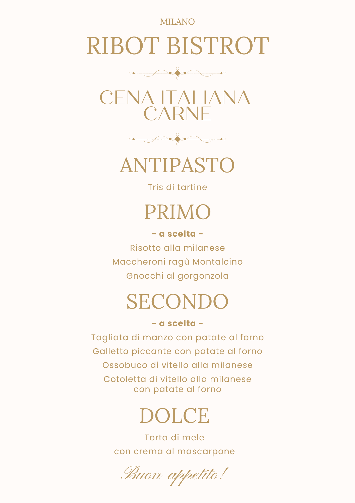 Cena Romantica Italiana - Menù Carne (2 Persone) - DELUXY