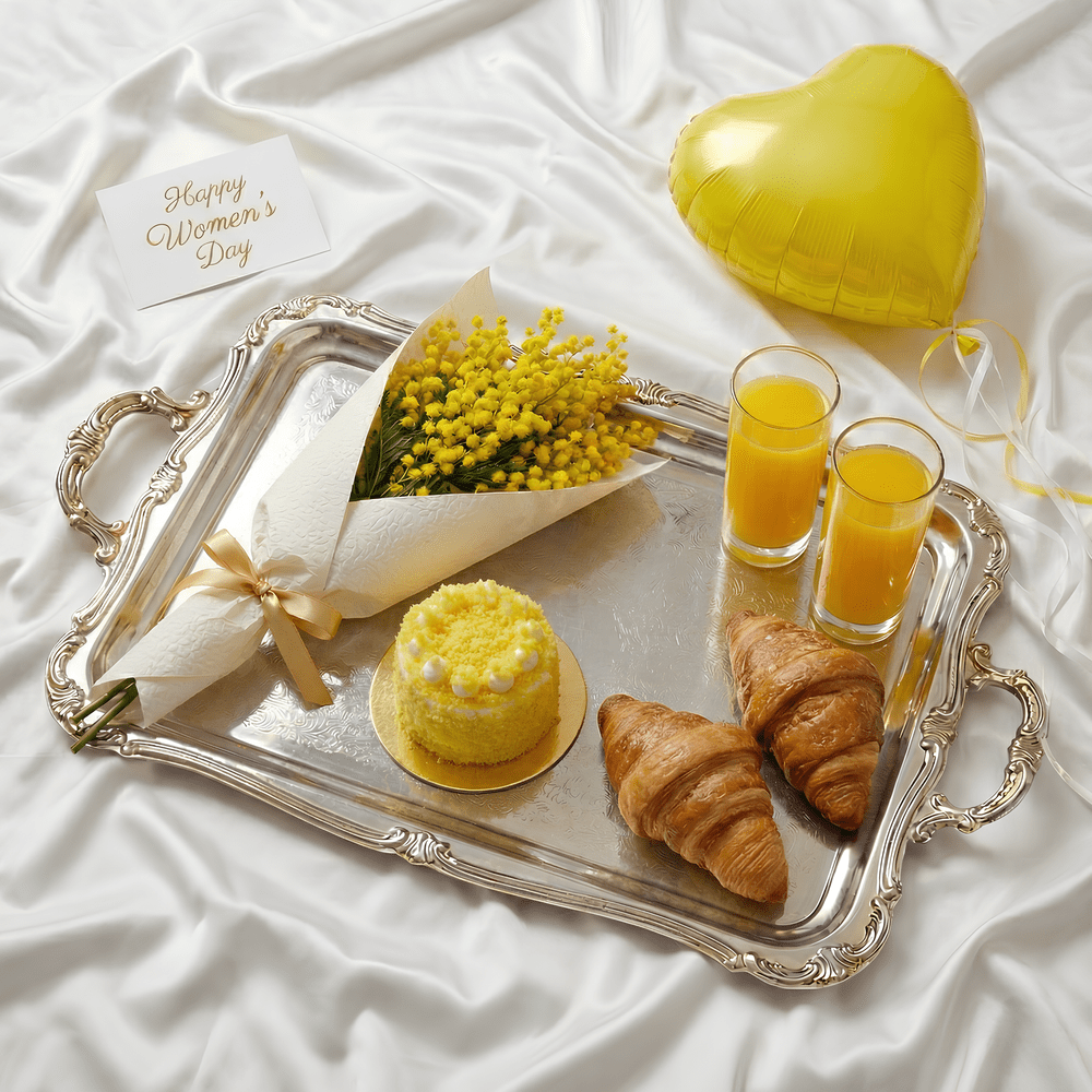 Colazione Festa della Donna con Mimosa e Palloncino (2 persone) - DELUXY