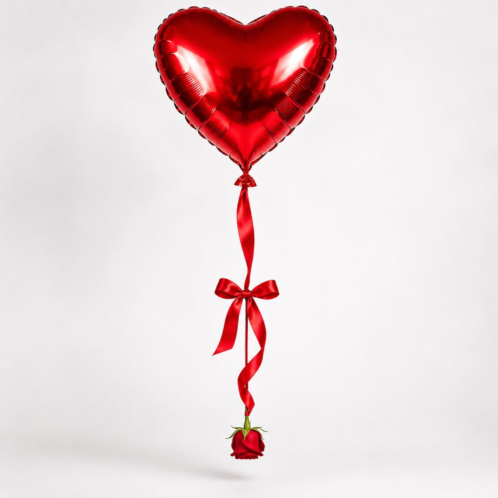 Cuore Sospeso con Rosa Rossa - DELUXY