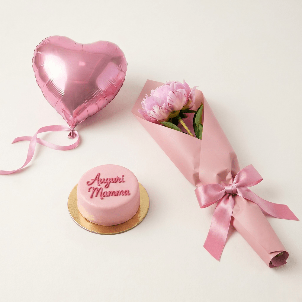 Festa della Mamma - Peonia, Palloncino e Monoporzione - DELUXY
