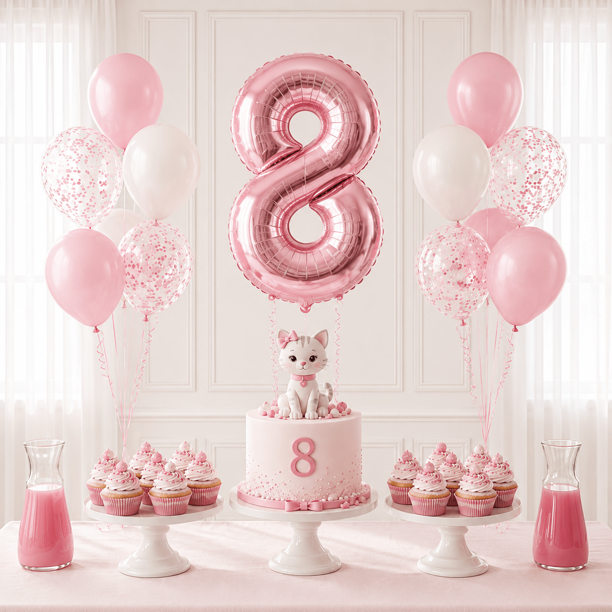 House Party - Compleanno bambini con torta, cupcake e palloncini - DELUXY