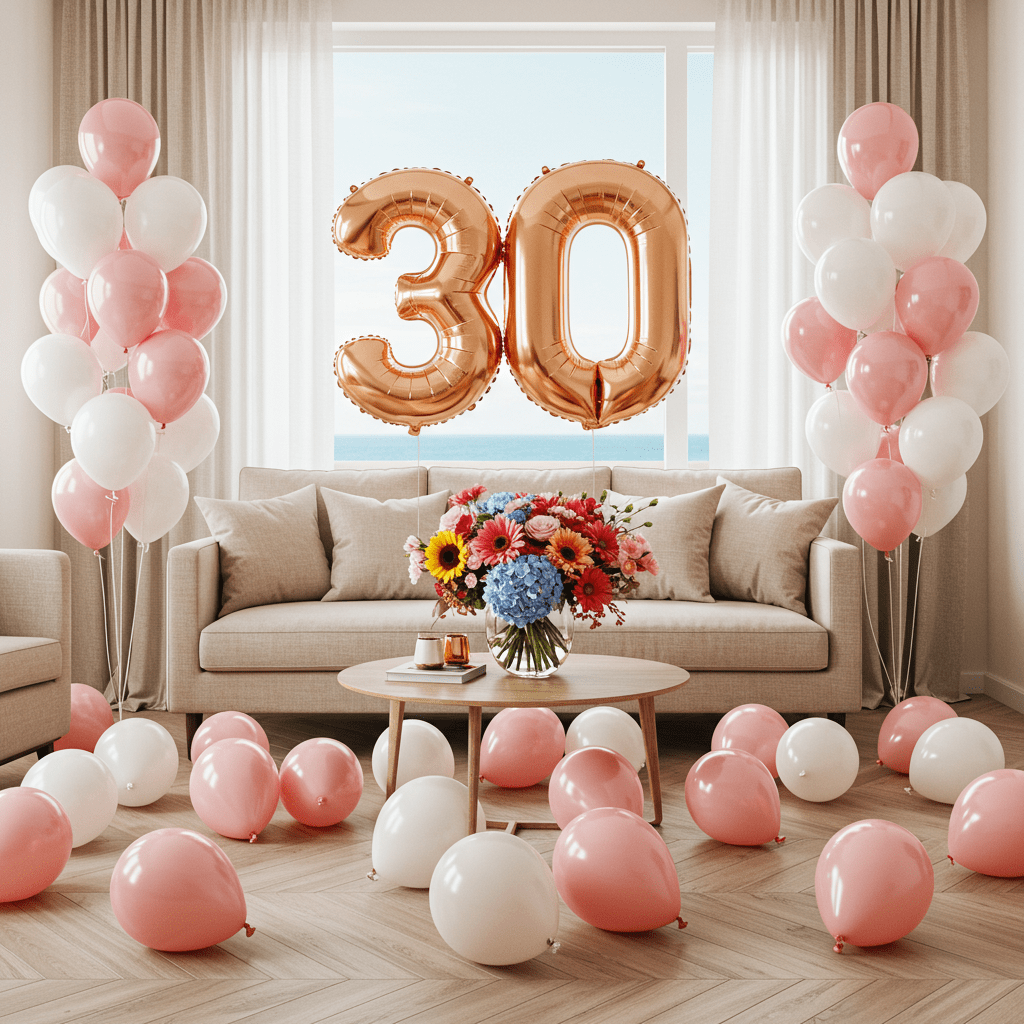 House Party - Compleanno con rose e palloncini - DELUXY