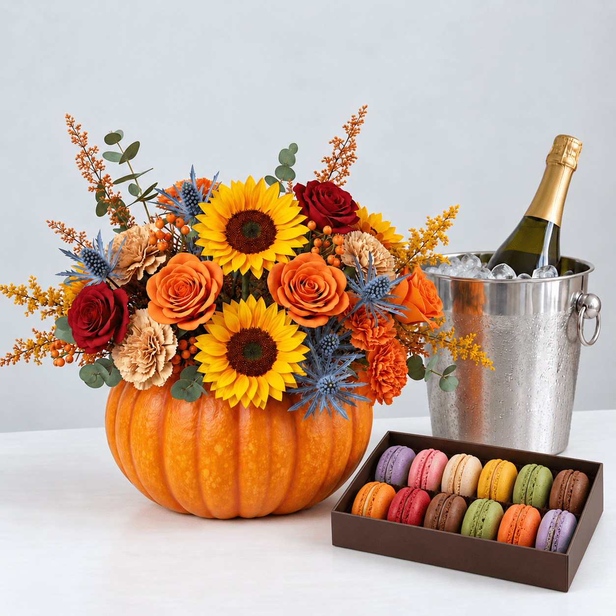 Luxury Autumn - Zucca floreale e macarons - DELUXY