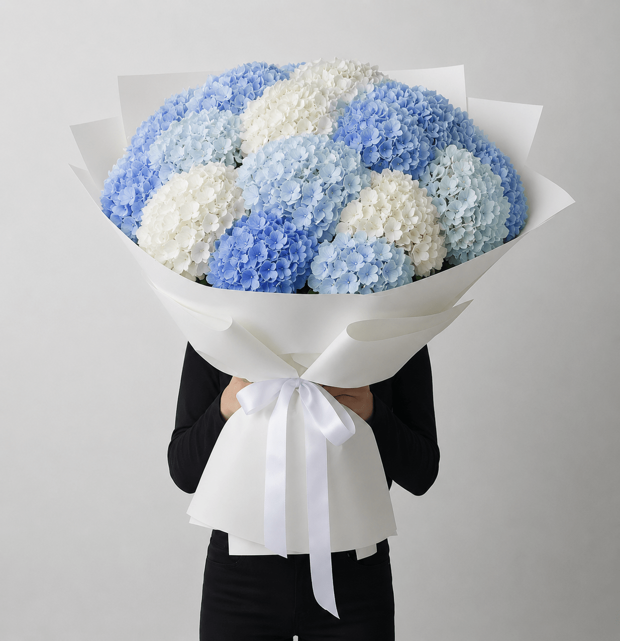 MAXI Bouquet Ortensie Bianche, Azzurre e Blu - DELUXY