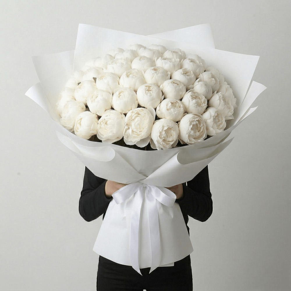 MAXI Bouquet Peonie Bianche - DELUXY