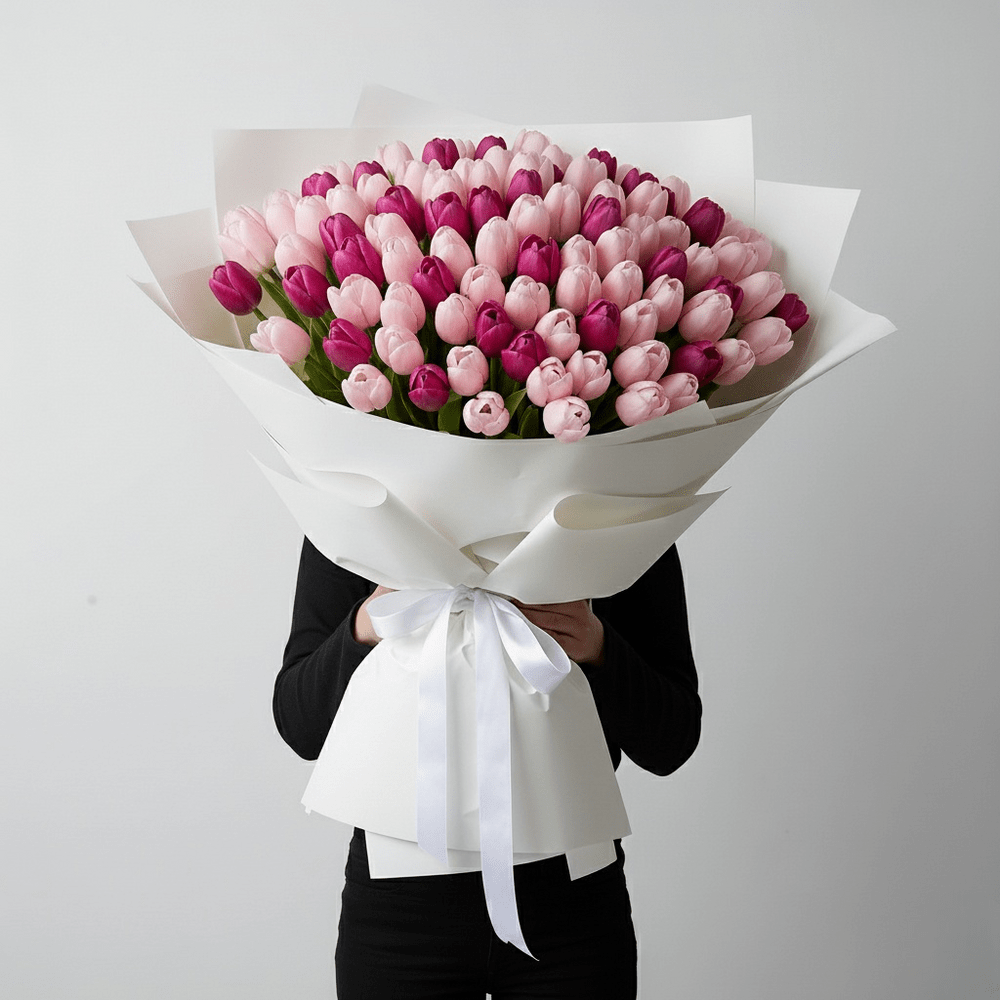 MAXI Bouquet Tulipani Rosa e Magenta - DELUXY