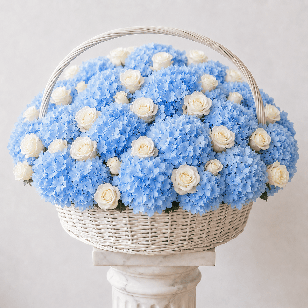MAXI Cesto Ortensie Azzurre e Rose - DELUXY