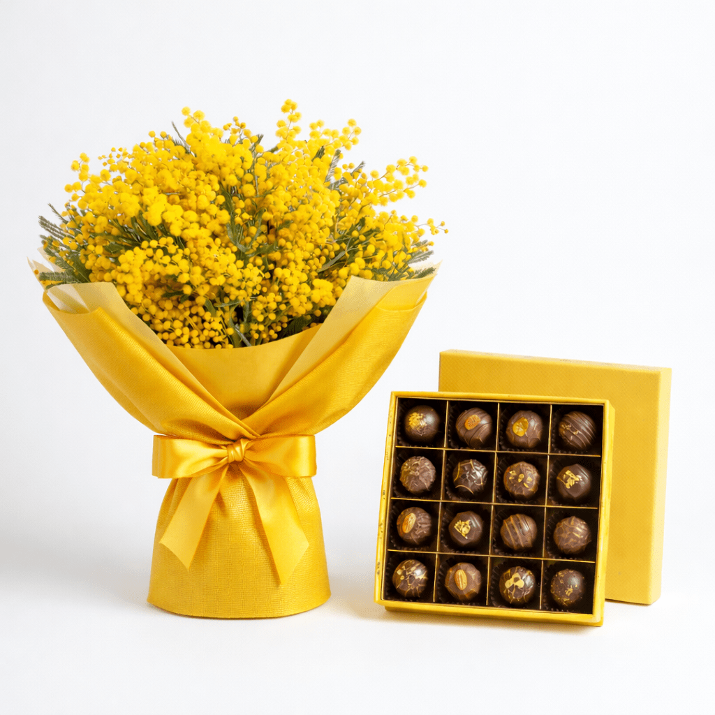 Mimosa, Praline d'Autore e Palloncino - DELUXY