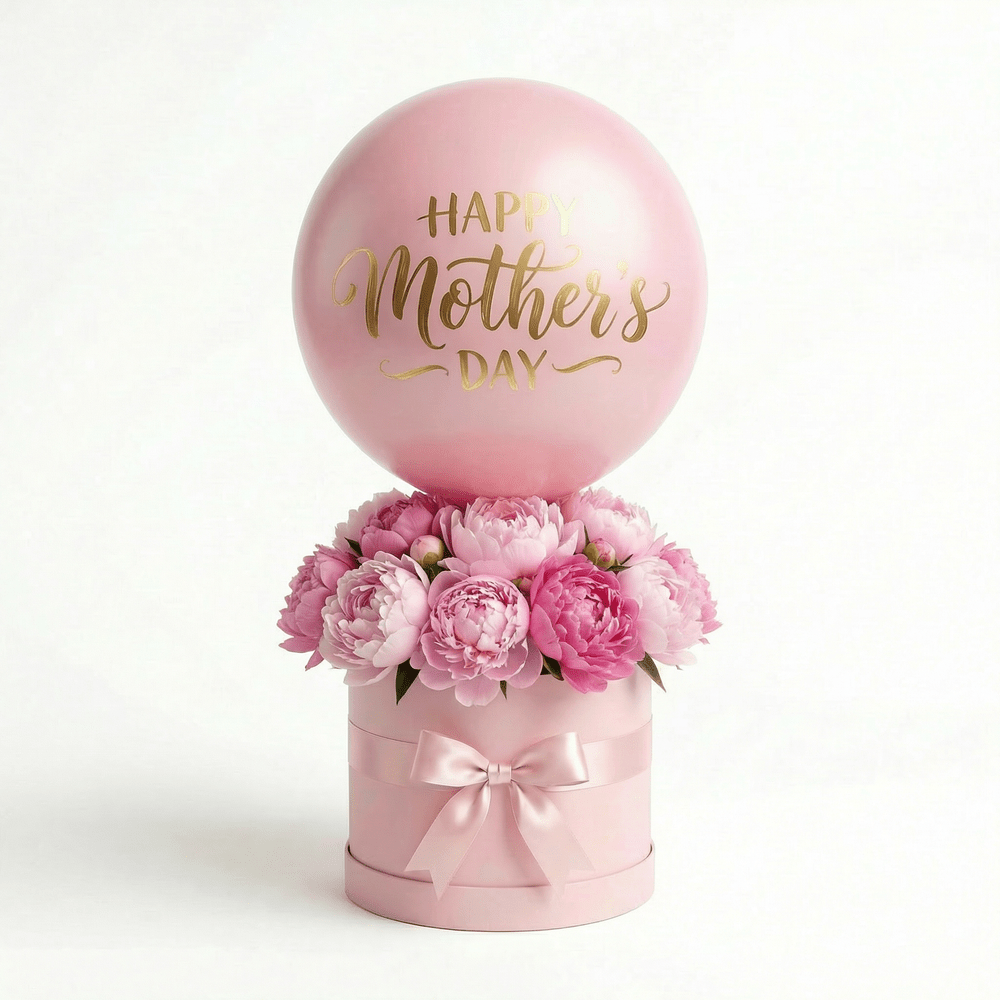 Mother's Day Balloon - Peonies - DELUXY