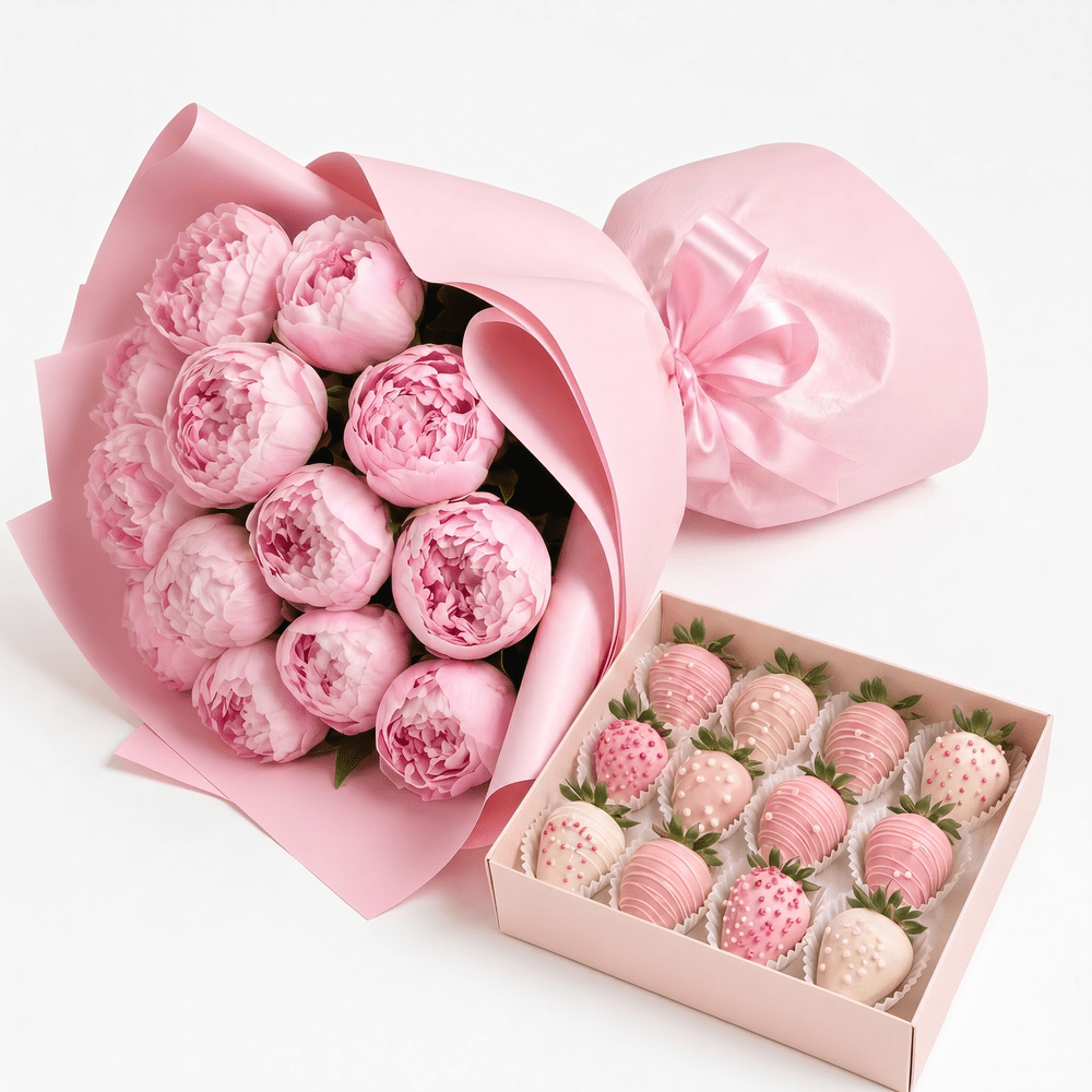 Peonie Rosa e Fragole - DELUXY
