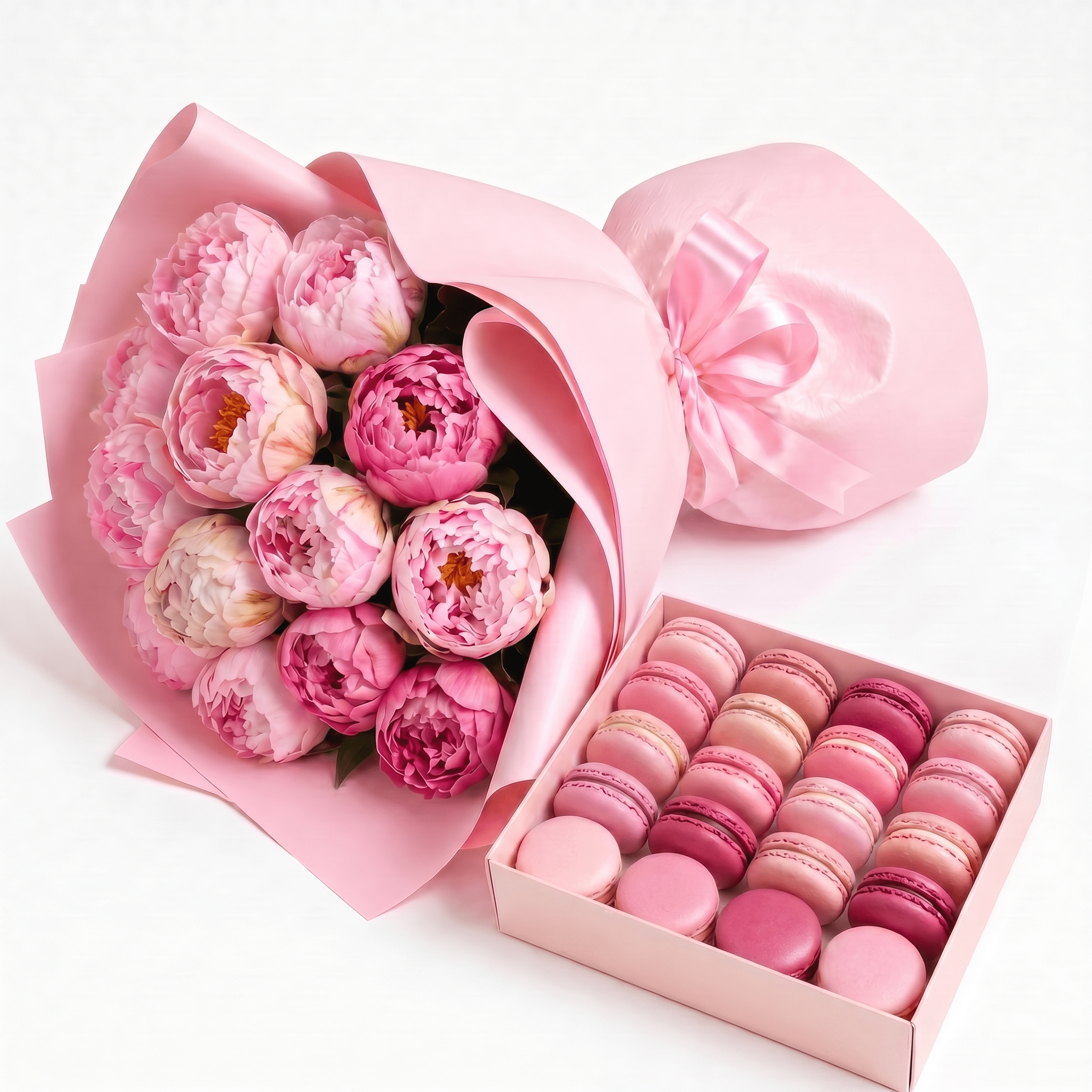Peonie Rosa e Macarons - DELUXY