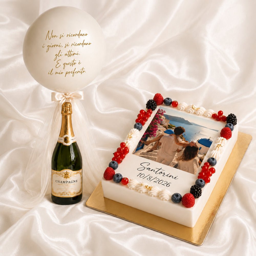 Polaroid Cake, Champagne e Palloncino - DELUXY