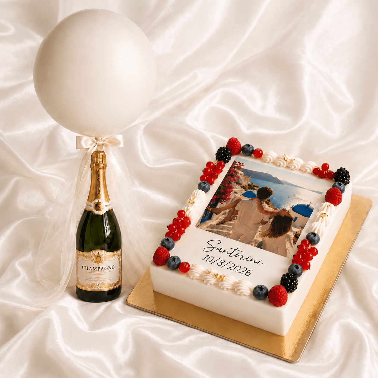 Polaroid Cake, Champagne e Palloncino - DELUXY