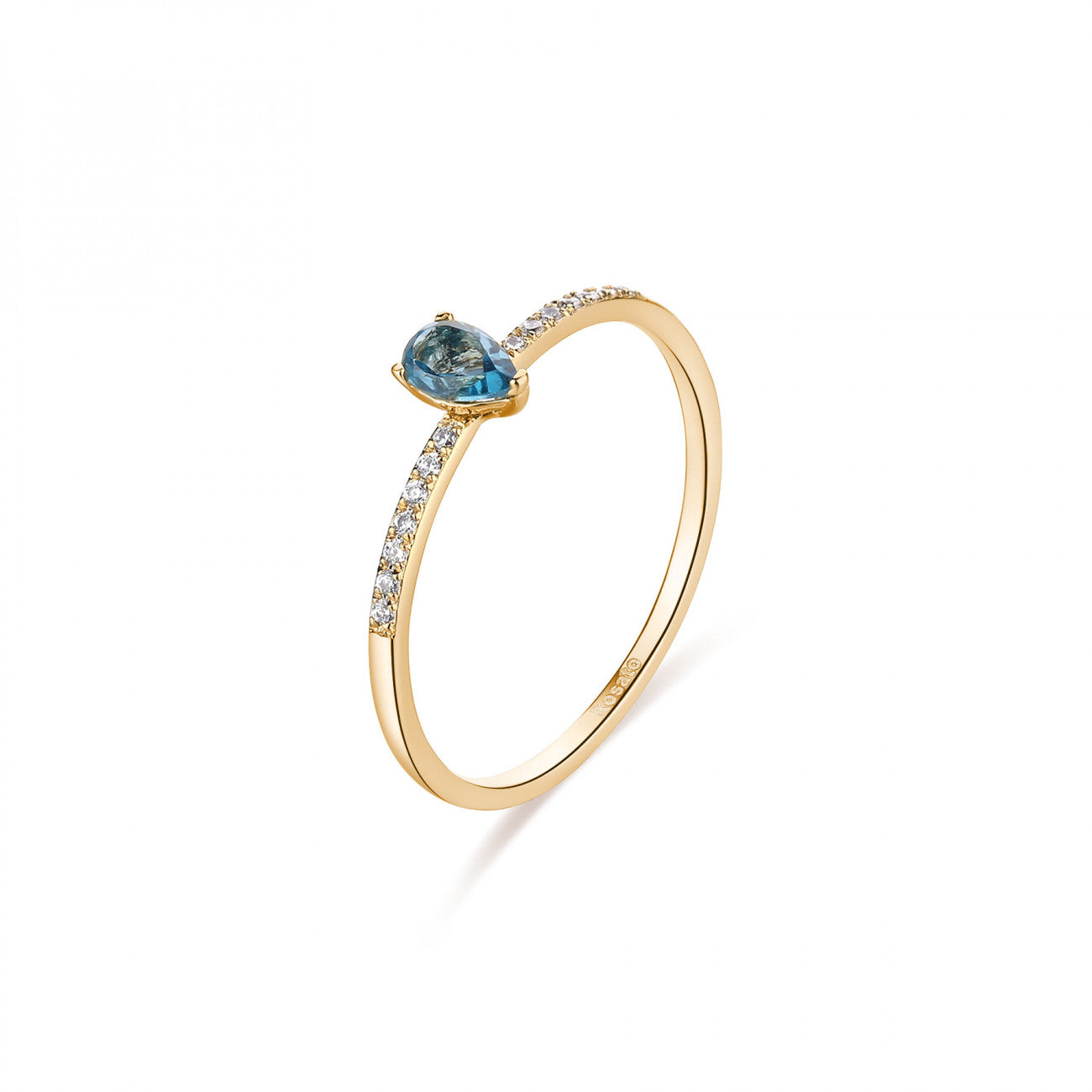Azure Ring in Rose Gold and Diamonds