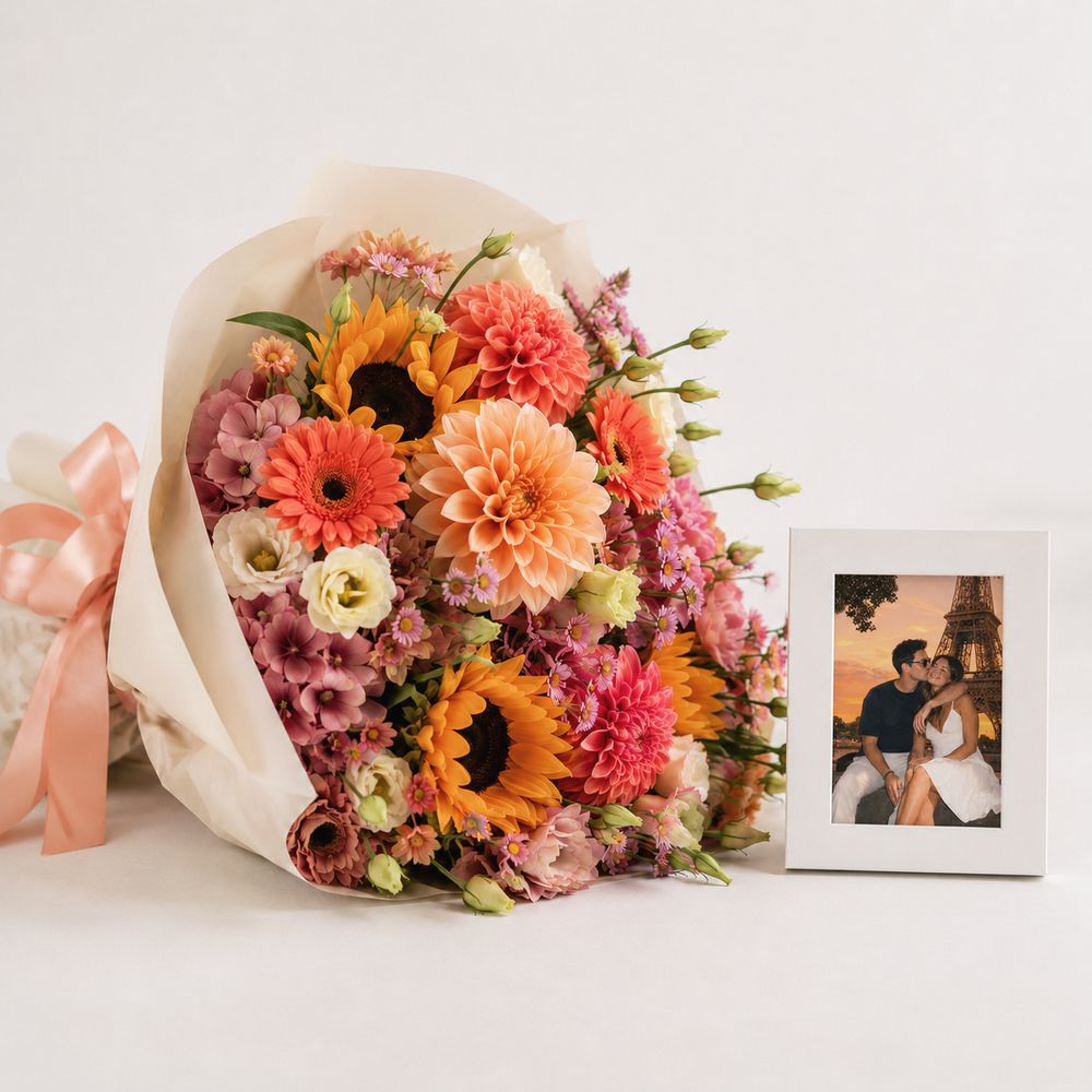 Ricordi d'Amore - Foto Quadro e Bouquet - DELUXY