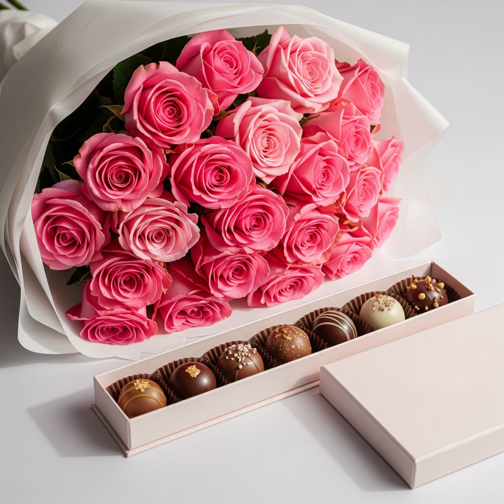 Rose Rosa e Praline d'Autore - DELUXY